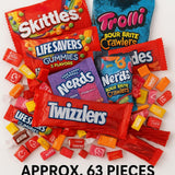 Assorted Candy Mix - 2 lbs, Individually Wrapped Mini Candies - Fruity, Chewy, Sour & Sweet - Bulk Candy for Parties, Halloween, Piñata, Goodie Bags