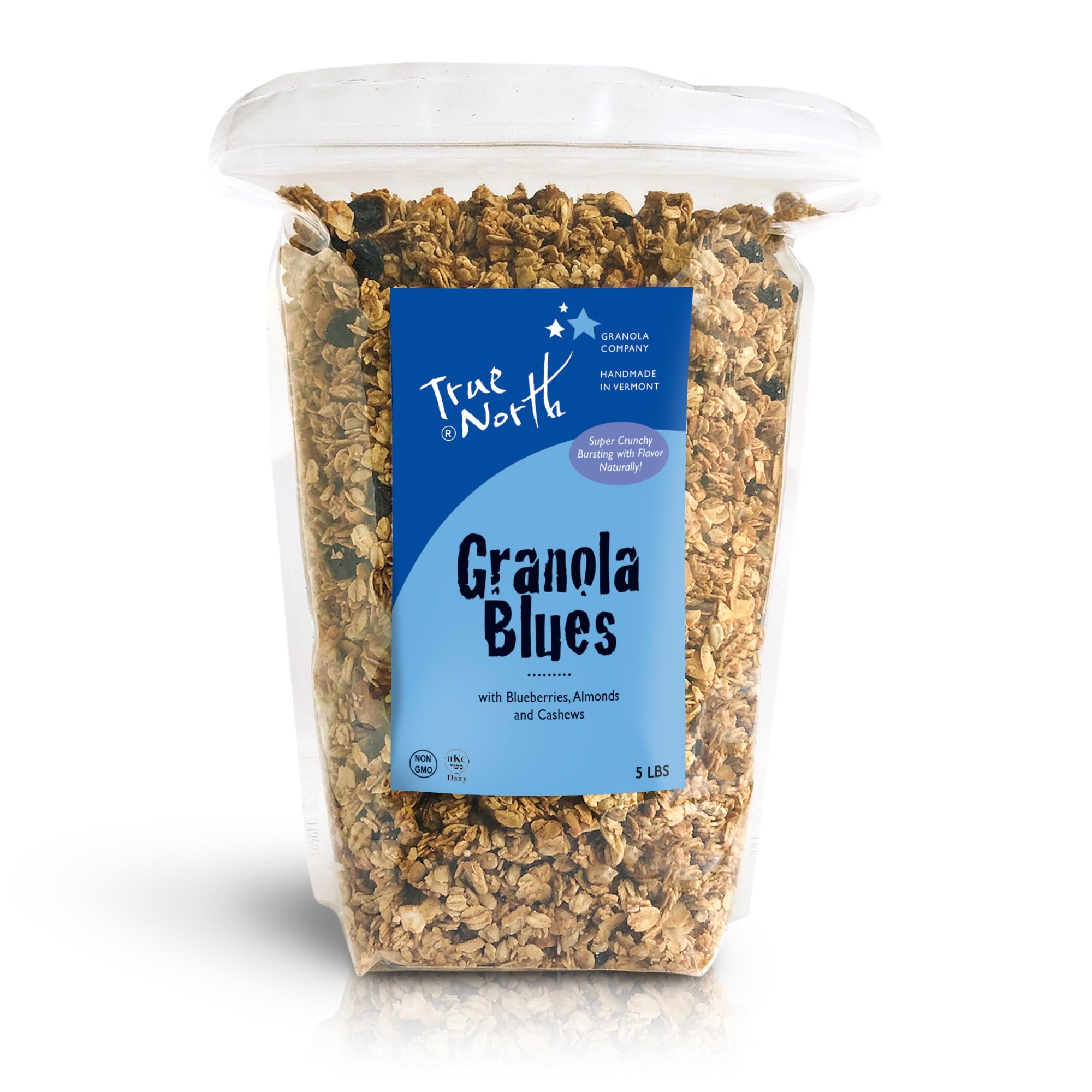 True North Granola - Granola Blues with Dried Blueberries, Almonds and Cashews, All Natural and Non-GMO, Bulk Bag, 5 lb.