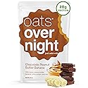 Oats Overnight Chocolate Peanut Butter Banana - Overnight Oats with 20g Protein, High Fiber Breakfast Protein Shake - Gluten Free Oatmeal, Non GMO
