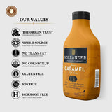 Hollander Caramel Cafe Sauce | GMO Free, Corn Syrup Free, Soy/Gluten Free | 15 fl. oz. Squeeze Bottle | Flip Cap