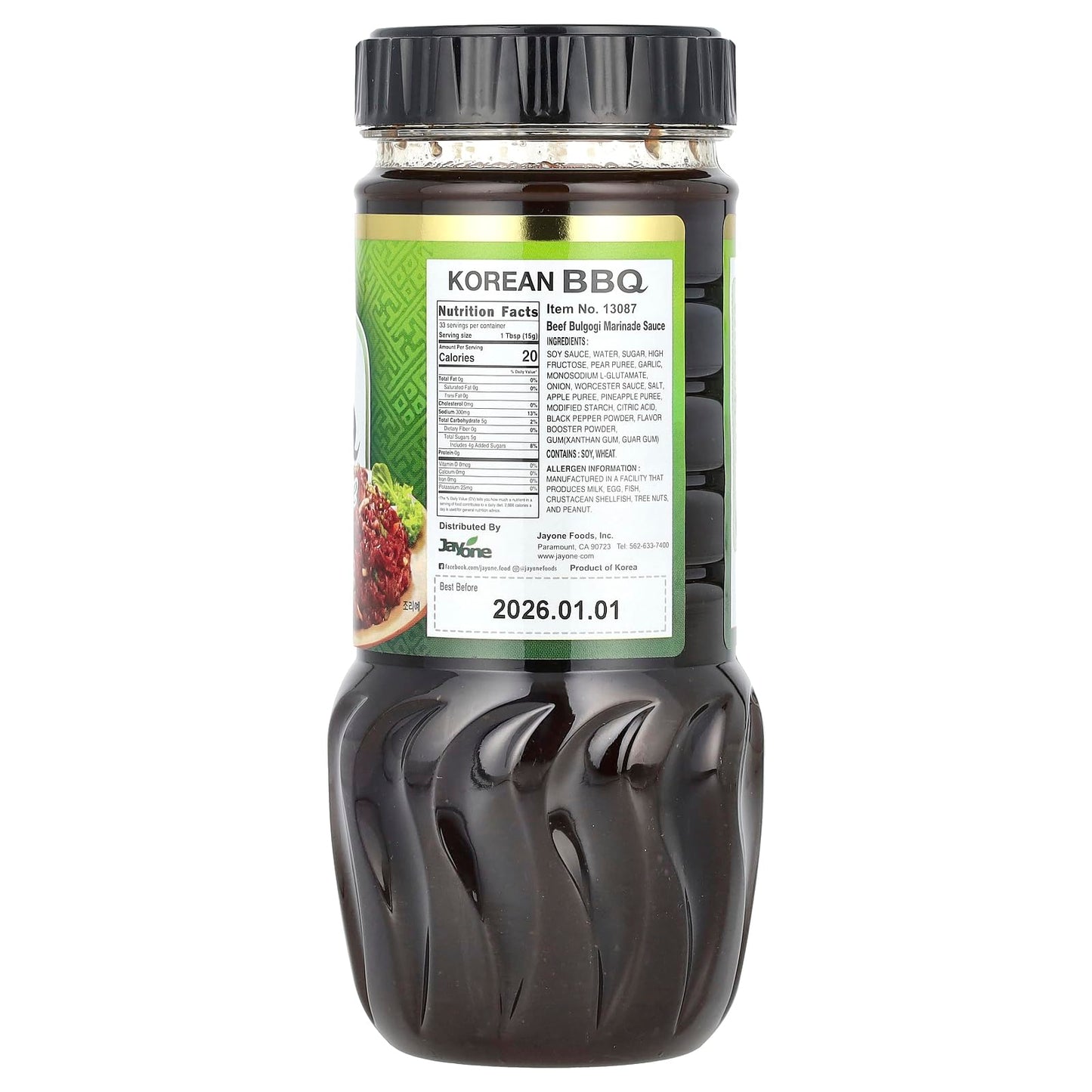 Jayone Korean BBQ Sauce for Beef Bulgogi