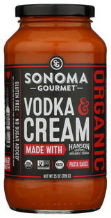 Sonoma Gourmet, Pasta Sauce Vodka Cream Organic, 25 Ounce