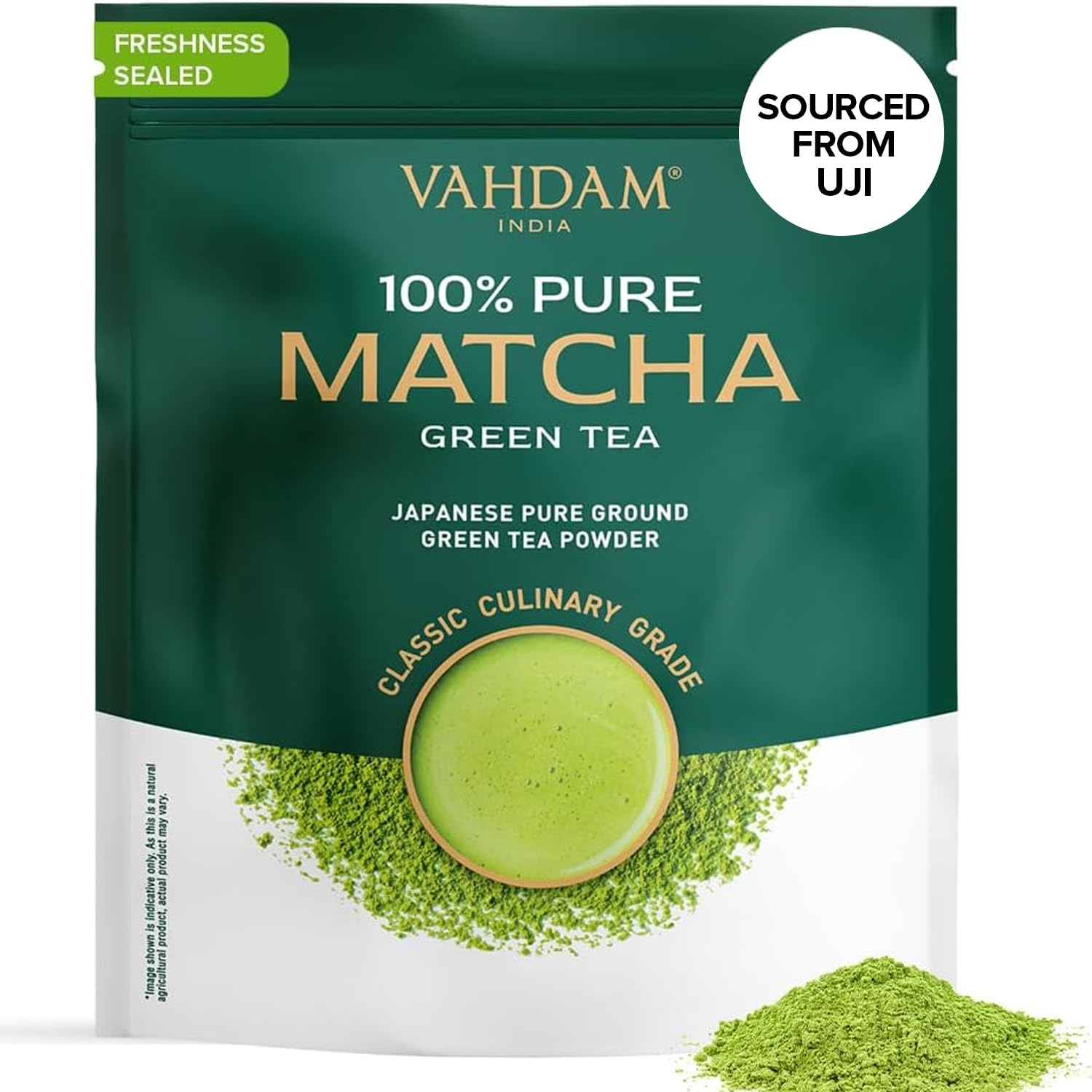 VAHDAM, Japanese Matcha Tea Powder (50 Cups,3.53oz) Sourced from Japan | Authentic Japanese Matcha Green Tea Powder | Classic Culinary Matcha From