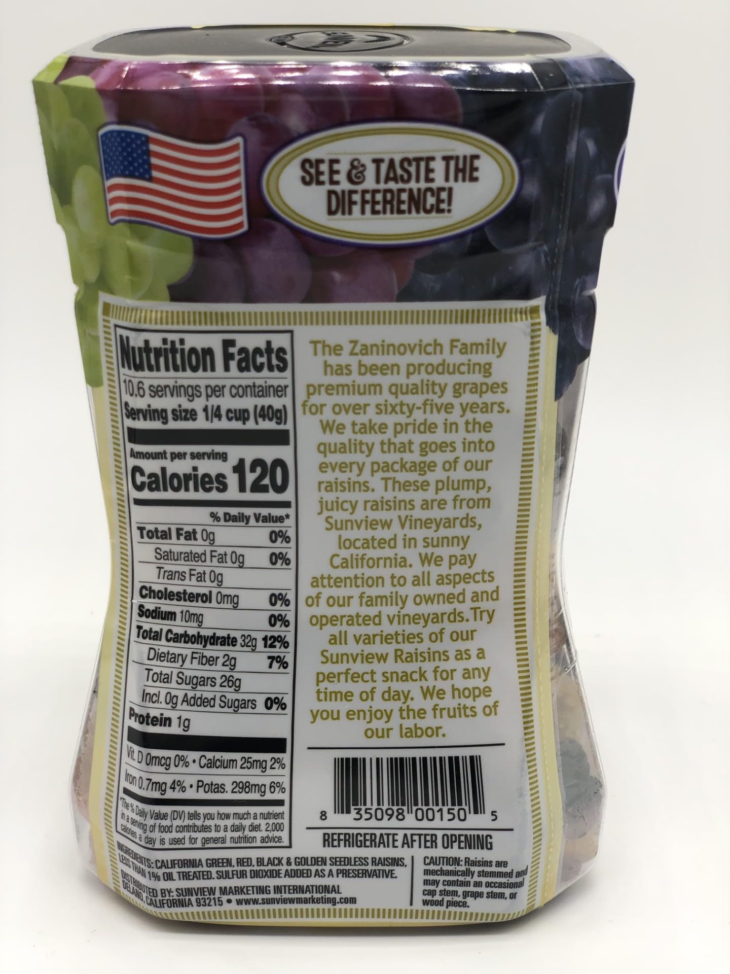 Jumbo Seedless Medley Raisins - 3 15oz. Canisters