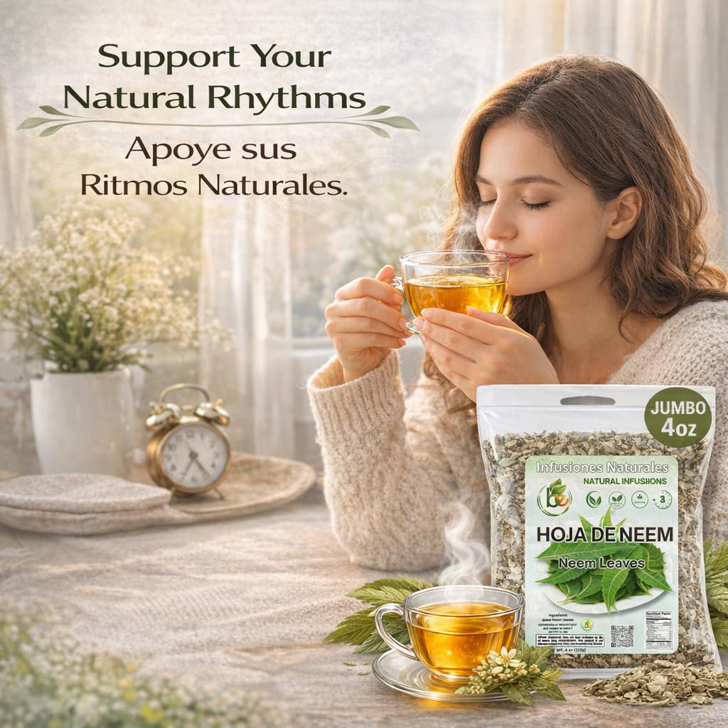 Neem (Hoja) Leaf Herbal Tea - 4 oz (113 g) - Wild Harvested & Shade-Dried Loose Leaf - 100% Natural, Vegan, Non-GMO, Caffeine-Free - Dried Neem Leaves