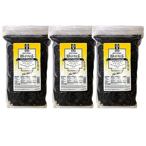 Goose Valley Natural Wild Rice - Family Reserve 5 lbs - Variety of Jumbo High Fiber and High Protein Whole Grain Rice for Healthy Heart Pack of 3