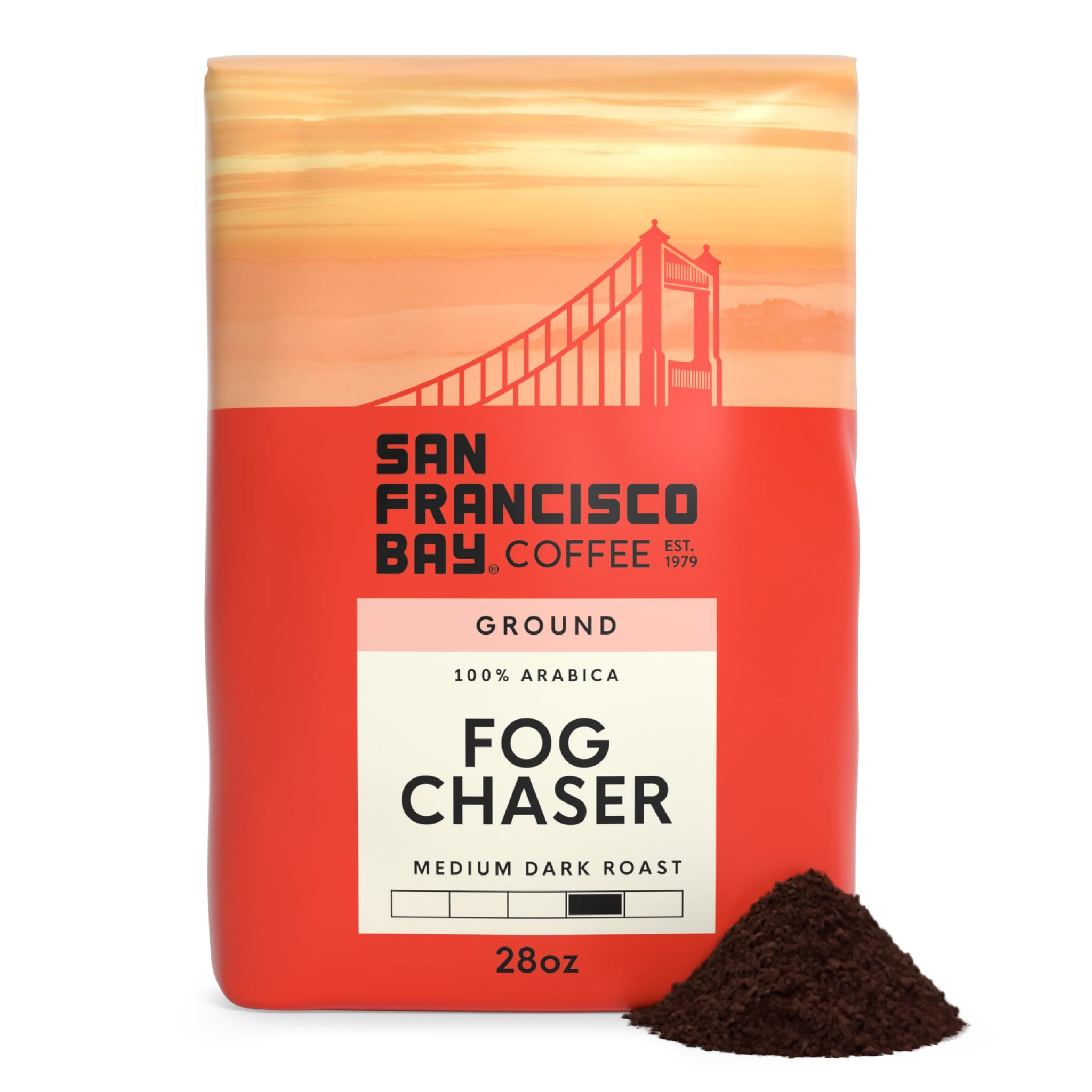 San Francisco Bay Ground Coffee, Fog Chaser (28 oz Bag), Medium-Dark Roast Coffee