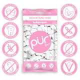 PUR Gum Flavor Assortment Variety Pack (Chocolate Mint & Bubblegum, Pack Of 6)