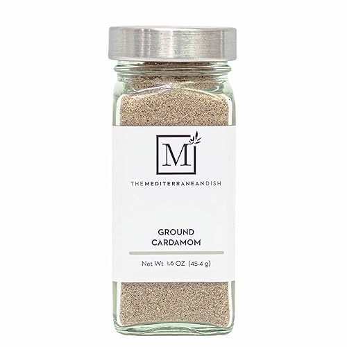 The Mediterranean Dish Cardamom Ground - Sweet, Pungent, Lemony Spice for Cooking and Baking - Gourmet Chef Essential - Rustic, Old World Spice - 1.6