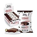 Munch Better Hazelnut Protein Brownies - 15g Protein, Low Sugar, Gluten-Free, 12 Count Box, Soft-Baked Hazelnut Brownie Bars, Individually Wrapped