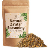 Za'atar Seasoning 7 Oz | Mediterranean Spice Blend | Natural Zaatar Spice Mix with Marjoram, Sesame, Sumac and Thyme | Authentic & Nutritious Za'tar