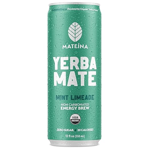 Mateina Organic Mint Limeade Yerba Mate, 12 FZ