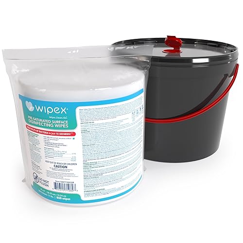 Wipex Disinfecting Wipes Refill - 800ct Antibacterial Wipes for Workout Equipment & Home Gym, EPA Registered, Includes Dispenser, Kills Viruses