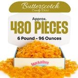 Snackathon Individually Wrapped Bulk Hard Candy Discs (6 Pound, Butterscotch)