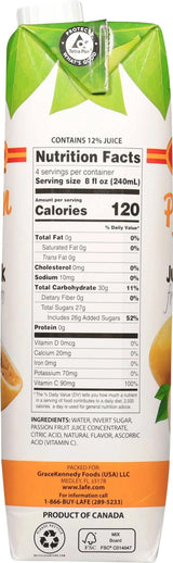 La Fe Passion Fruit Juice - Fresh Passion Fruit Juice Drink, Rich in Vitamin C, Sweet & Refreshing for Kids, Family & On the go, 3-Pack, 33.8 Fl Oz