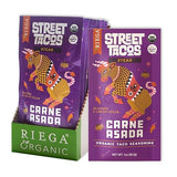 Riega Street Taco Seasoning, Organic Mexican Spice Blend for Cooking Authentic Meals, Carne Asada, 1 oz Packets, 8 Count