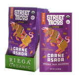Riega Street Taco Seasoning, Organic Mexican Spice Blend for Cooking Authentic Meals, Carne Asada, 1 oz Packets, 8 Count