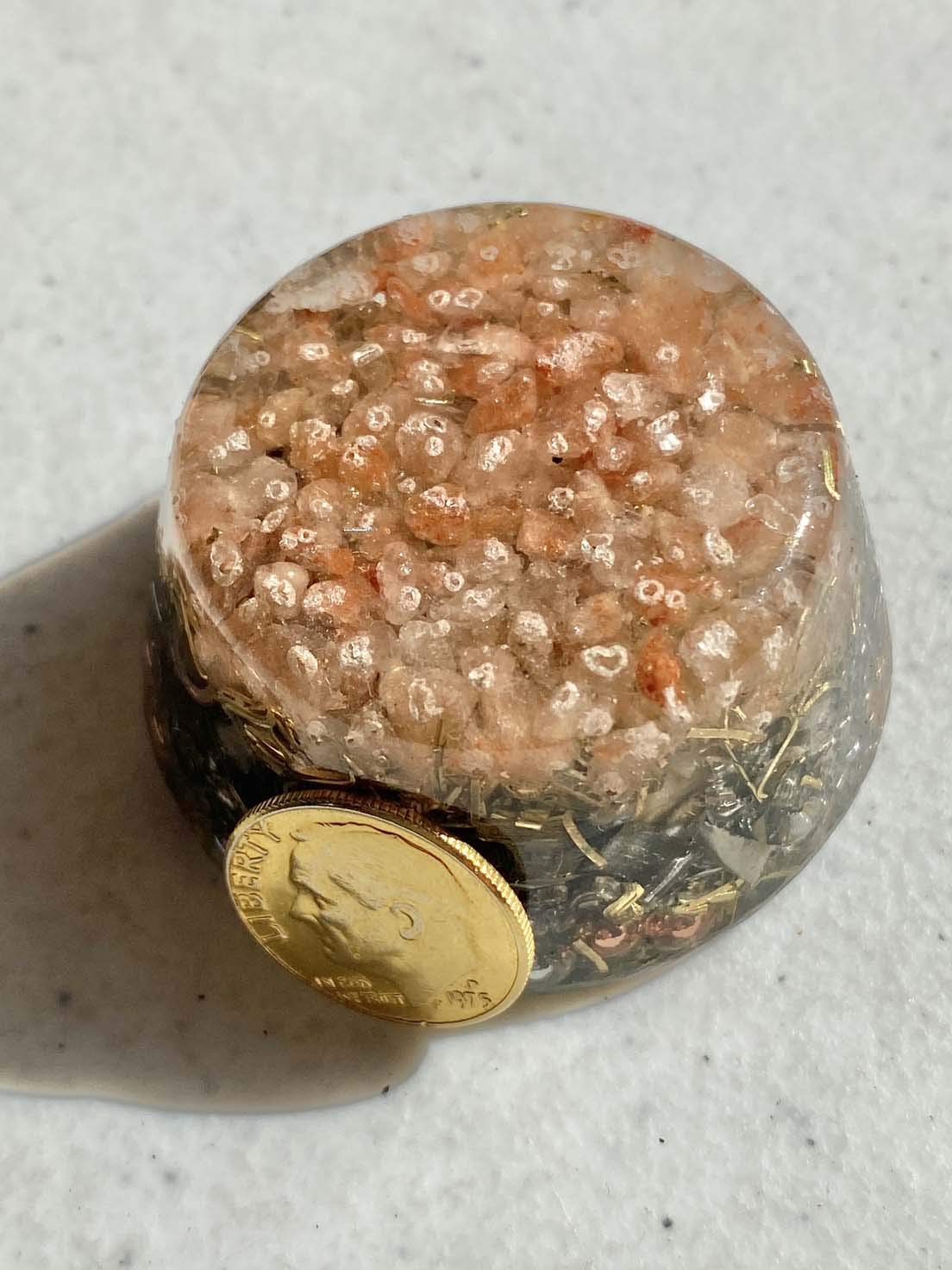 Himalayan Sea Salt Orgone Generator Energy Accumulator 528Hz/7.83Hz/Advance Harmonics Many Beautiful Ingredients and Colors! (Himalayan Sea Salt)