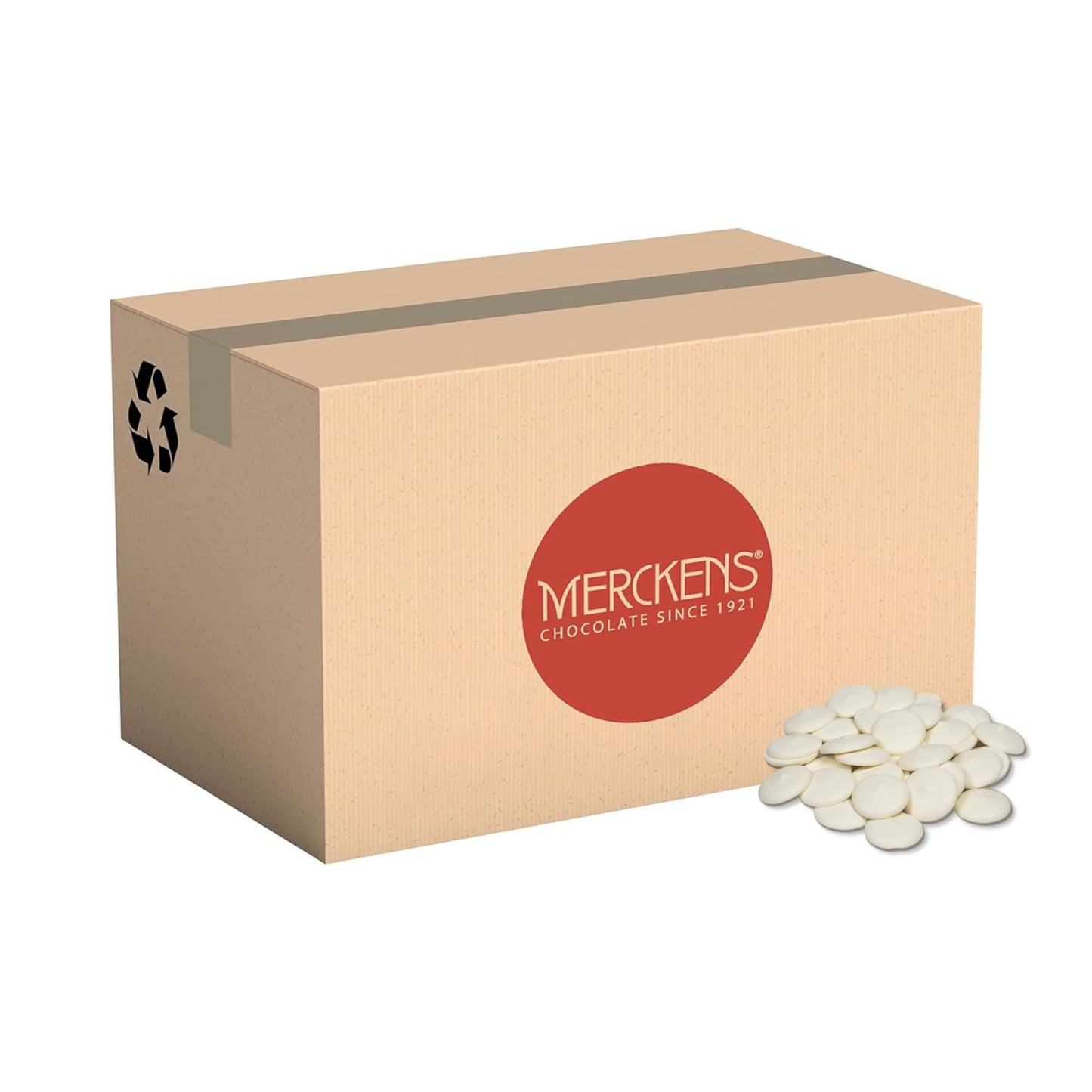 Merckens Chocolate Melting Wafers Bulk Bag Perfect For Dipping, Deserts, Baking And More (45 Pound) (Super White)