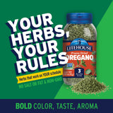 Litehouse Freeze Dried Oregano - Substitute for Fresh Oregano, Gluten Free, Vegetarian, Keto, Non-GMO, No Refrigeration Required, Seasonings