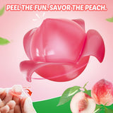 AMOS Peelerz Assorted Peelable Gummy Candy - Lychee, Mango, Peach, Green Apple | 4 Resealable Pouches (85g Each) | Fun, Chewy, Made with Real Fruit