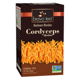 Bravo Tea Cordyceps Mushroom Herbal Tea, Caffeine Free 20 Tea Bags