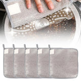 Upgraded 2025 Metal Scrub Sponges - 3-Layer Non-Scratch Dish Cloths with Diamond Weave | Reusable Stainless Steel Mesh Scrubber for Pots, Pans