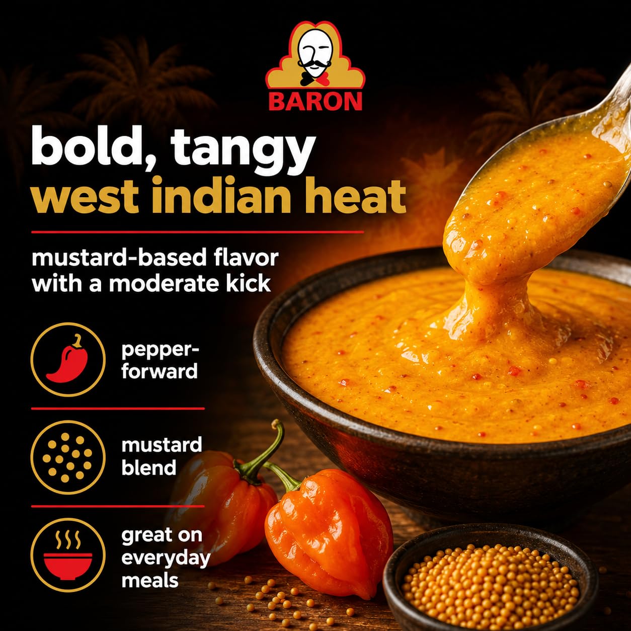 Baron West Indian Hot Sauce - 28 fl.oz