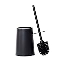 Toilet Brush and Holder,Dirt-Resistant and Durable Black Nylon Bristles,Toilet Bowl Brush with Waterproof Handle, Bathroom Deep Cleaning Tool (Black)