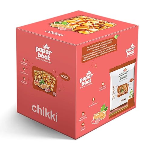 Paper Boat Chikki, Peanut Bar, No Added Preservatives and Colours (Pack of 10, 100g Each)