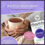 Wissotzky Herbal Wellness Sleep Tea, 20 Teabags | Soothing & Relaxing | Caffeine Free Tea | Natural Sleep Benefits