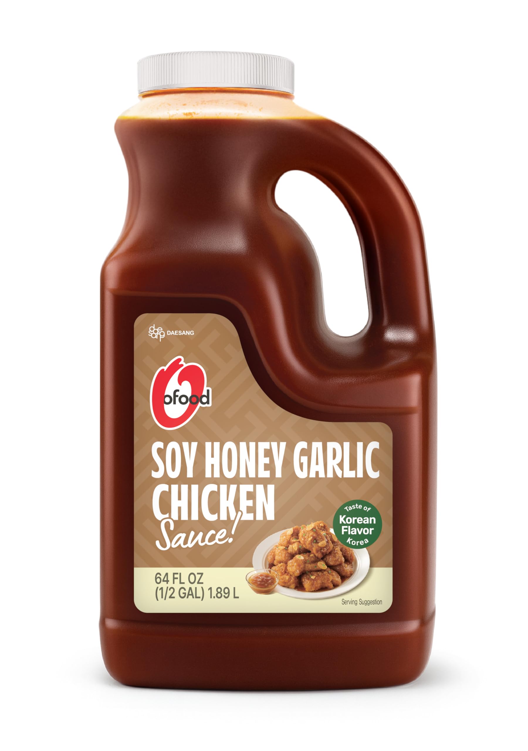 Korean Half Gallon (64 floz) Korean Sauce [Soy Honey Garlic] - Family Size | Spicy Sweet Gochujang Based Street Food Sauce | for Stir Fry, Fried Rice