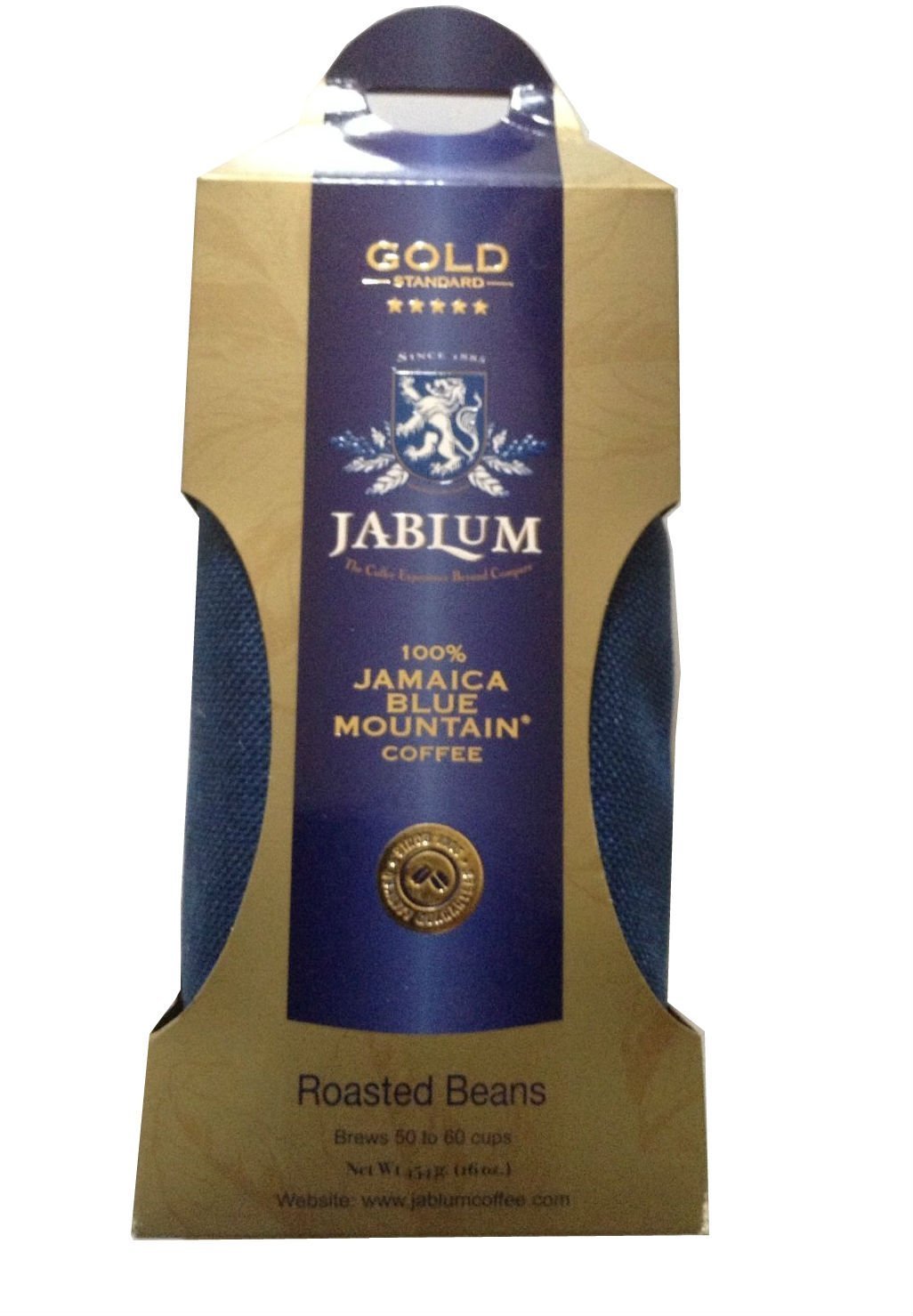 Jamaica Blue Mountain Whole Beans Coffee - Jablum Gold Standard (16oz)