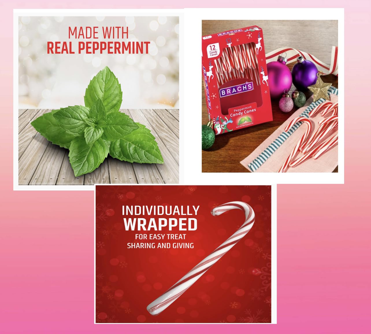 CANDY CANES (432 COUNT) - 36 PACK, Peppermint Candy Canes, Individually Wrapped Bulk Candy Canes, Christmas Candy, Stocking Stuffers for Kids, Holiday