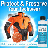 [5 Loads] Technical Gear Wash Performance Detergent for Renewed Clothing Appearance - Concentrated & Safe Jacket Detergent to Maintain DWR Gear