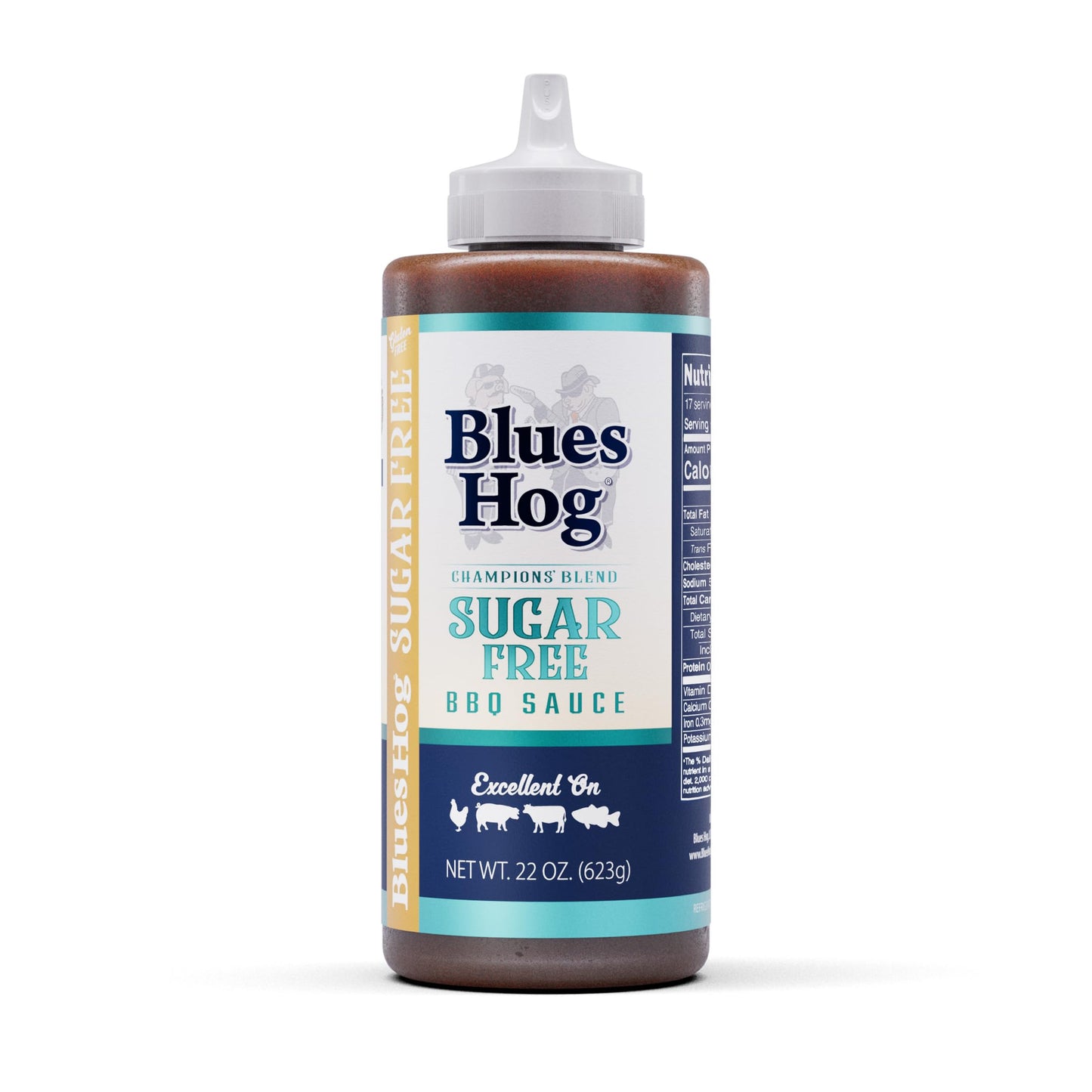 Blues Hog Sugar Free Champions’ Blend BBQ Sauce, No High Fructose Corn Syrup, Gluten-Free, Made in the USA, 22 oz