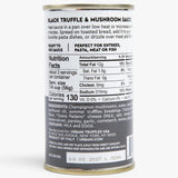 Black Truffle & Mushroom Sauce 6.4oz, Italian for Pasta, Pizza, Meat & Fish