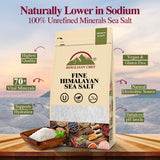 Himalayan Chef Sea Salt, All-Natural Fine Grain, 192 Ounce Sea Salt, Non-Iodized, No Additives, Unrefined Mineral Salt for Daily Cooking, 3 lbs/Each