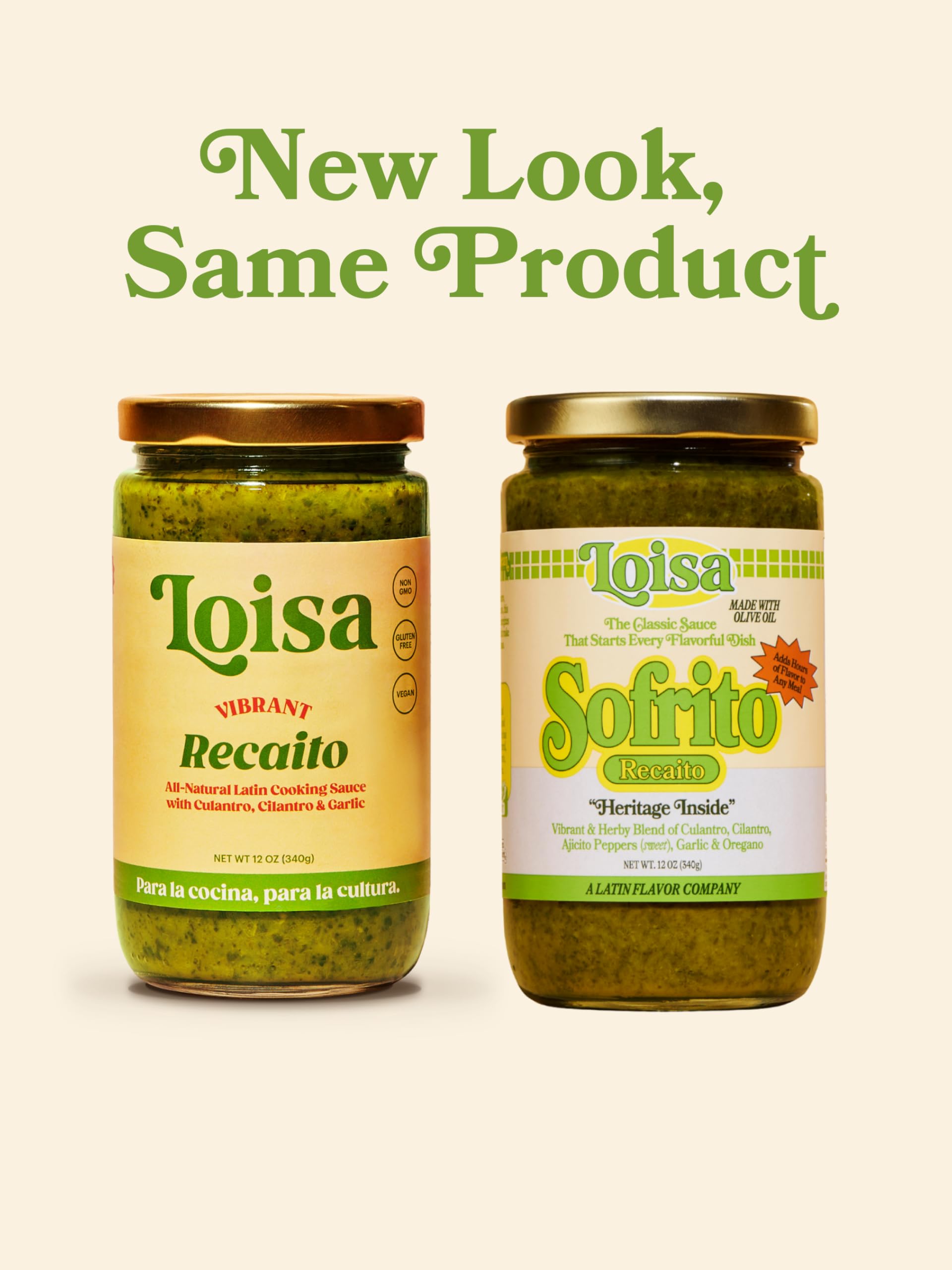 Loisa Recaito Sofrito Cooking Sauce, Non-GMO, No-MSG, No Preservatives, No Artificial Coloring, No Artificial Flavors, Vegan, Pure Latin Flavor, 12