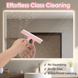 LTLUTU 5" Silicone Shower Squeegee for Glass Doors & Car Windows - Small & Mini Size Streak-Free Cleaner, Bathroom, Mirror, Tile Scraper - Compact