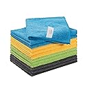 CLICK CLEAN Microfiber Cleaning Cloths, 12-Pack, Size 12" x 16", Lint-Free, Streak-Free, Reusable Cleaning Towels for Cleaning Windows, Glass