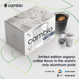 Cambio Roasters Half-Caff Medium-Dark Roast Coffee Pods - The Only Organic Recyclable Aluminum Coffee Pods, Small Batch Roasted, Keurig® Compatible