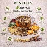 Blentolia Multi Fruit & Herbal Tea Blend with Linden, Sage, Rosehip, Ginger & Hibiscus - 12 Fruits, Herbs & Spices - Herbal Winter Tea - Loose Leaf