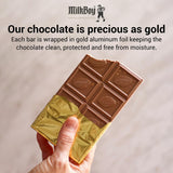Milkboy Swiss Chocolates Milk Chocolates - Alpine Milk Chocolate Bars with Crunchy Caramel Sea Salt - Gluten-Free Non-GMO All Natural - Made in