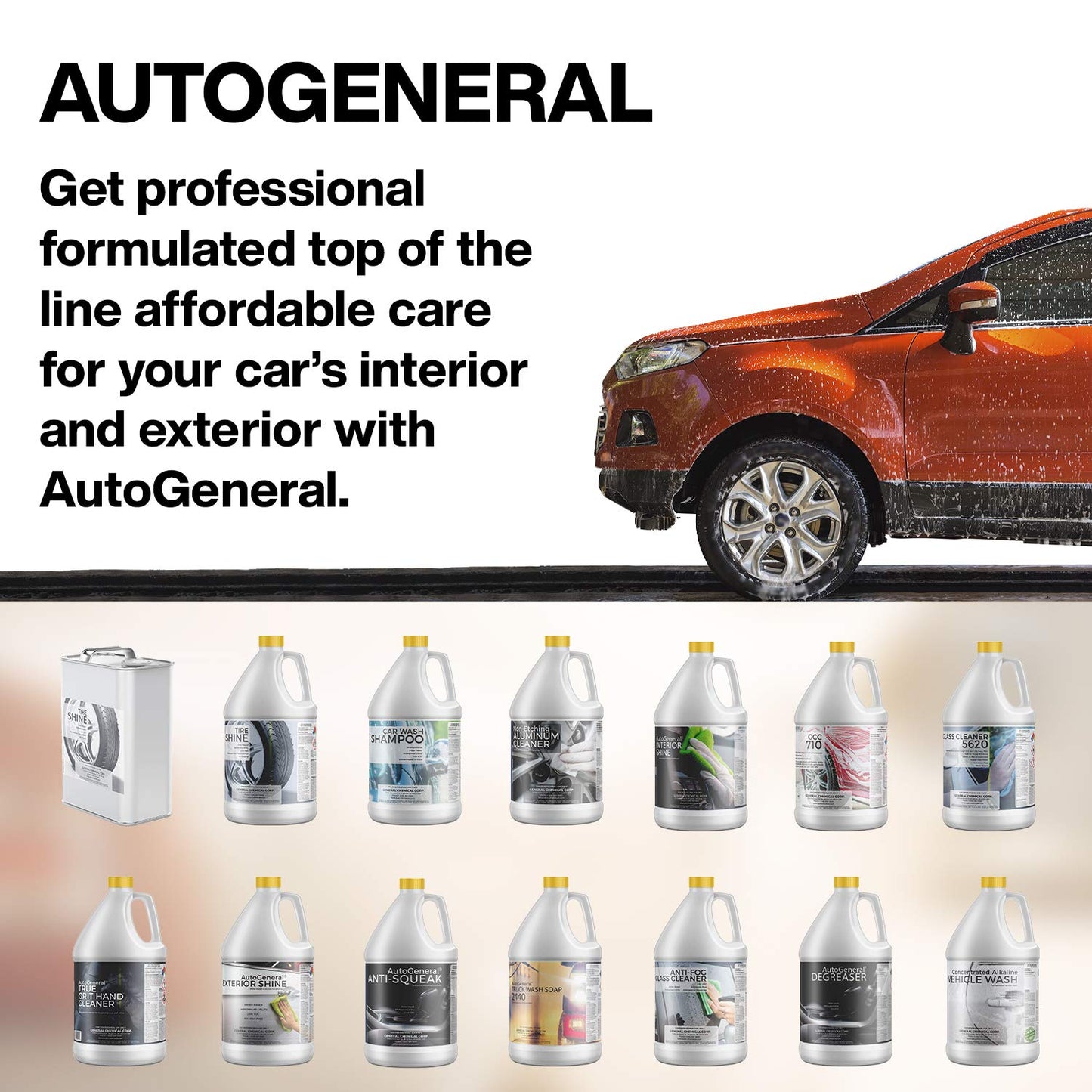 AutoGeneral Car Glass Cleaner 5620 -Streak-Free Window Windshield Power Cleaning Ammonia Free Automobile Glass Polisher Car Windows & Mirror Cleaner