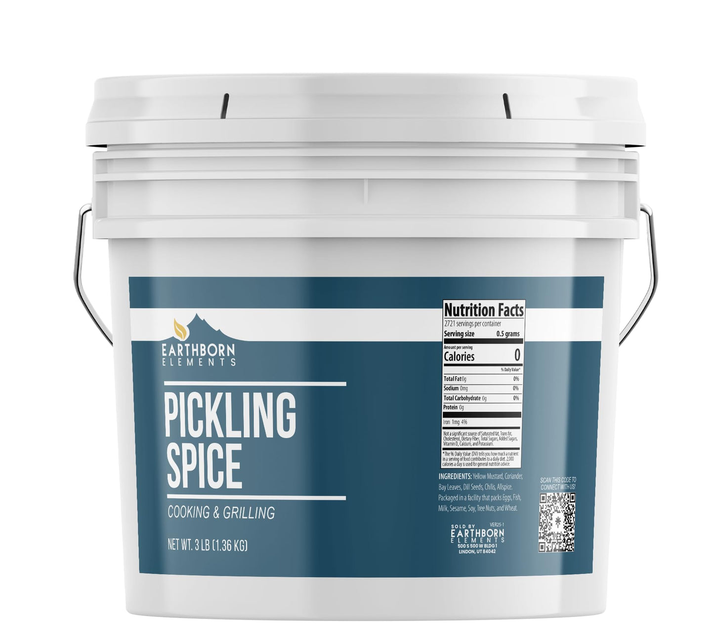 Earthborn Elements Pickling Spice 1 Gallon Bucket, Blend, Canning, Cooking & Grilling