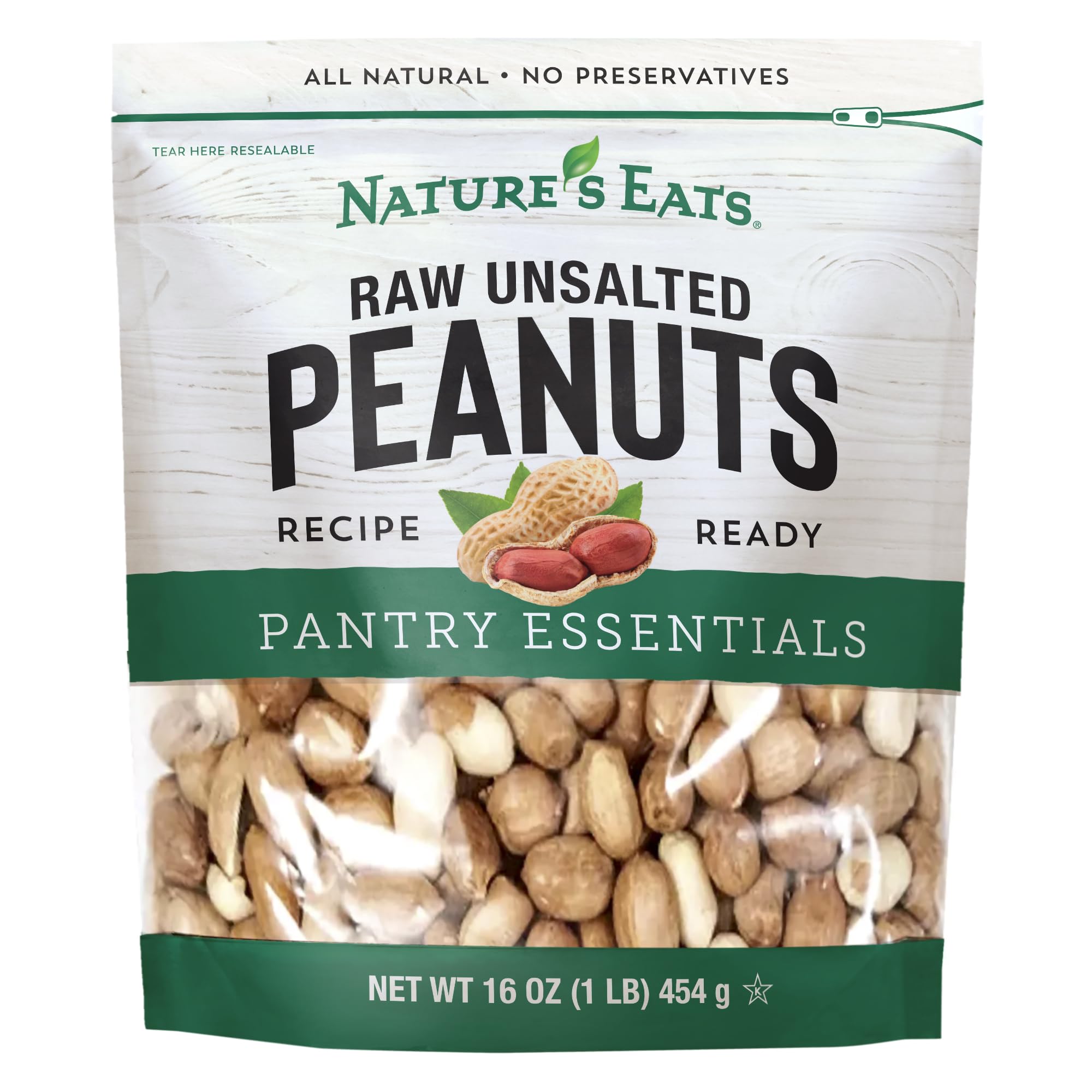 Nature's Eats Raw Peanuts 16oz