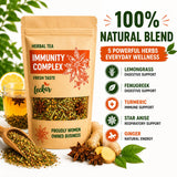 Herbal Tea with Lemongrass, Ginger, Fenugreek, Star Anise, Turmeric, Caffeine Free, Immunity Care Blend
