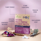 BAMBOEARTH 12 Pack Natural Multi-Purpose Cleaner - All Surface Multipurpose Cleaning Tablets Refill - Eco-Friendly Product & Cleaning Supplies - 1