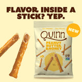 Quinn Snacks Peanut Butter & Honey Filled Pretzel Sticks - Gluten Free Snack, Sweet & Salty, Made with Real Natural Ingredients, Peanuts, Sorghum